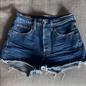 Levi's Dark Blue 501 Jean Shorts